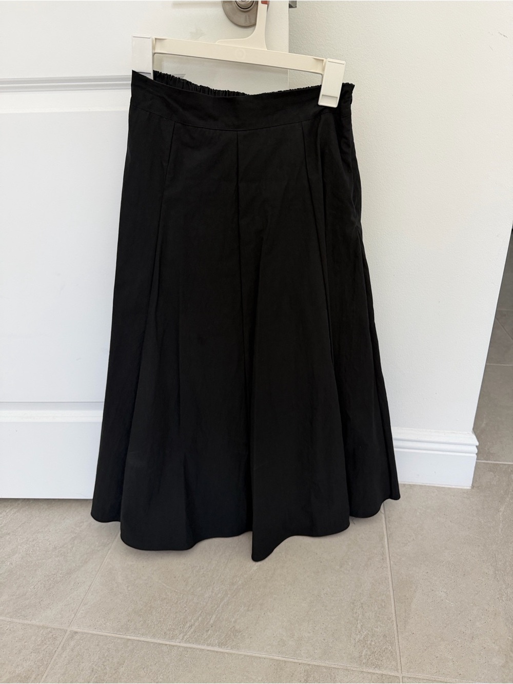 Classic Black A-Line Midi Skirt